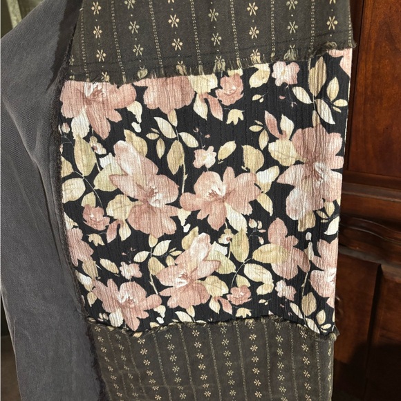 Boho Floral Patchwork Wide Leg Pants Size Large - Picture 5 of 8